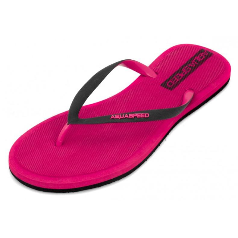 Papuci de piscină pentru femei Aqua-speed Genoa roz col. 03 negru
