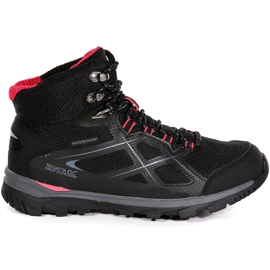 Încălțăminte de damă Regatta Wms Kota Mid negru și roz RWF490 7HQ Încălțăminte de damă Regatta Wms Kota Mid negru și roz RWF490 7HQ