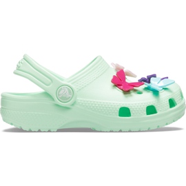 Crocs copii Classic Butterfly Charm Clg Ps verde 206179 3TI Crocs copii Classic Butterfly Charm Clg Ps verde 206179 3TI
