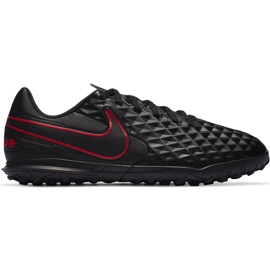 Pantof de fotbal Nike Tiempo Legend 8 Club Tf Junior AT5883 060 negru, roșu negru