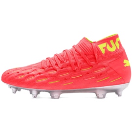 Ghete de fotbal Puma Future 5.1 Netfit Osg Fg Ag Junior 105946 01 pentru copii galben roșu Ghete de fotbal Puma Future 5.1 Netfit Osg Fg Ag Junior 105946 01 pentru copii galben roșu