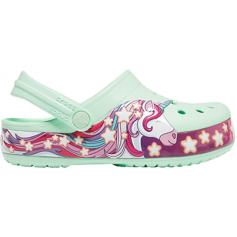 Crocs copii FunLab Unicorn Band Cg K verde 206270 3TI roz