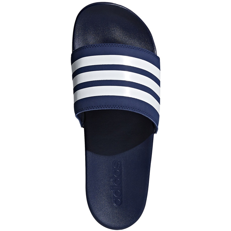 Papuci Adidas Adilette Comfort bleumarin B42114 alb albastru marin