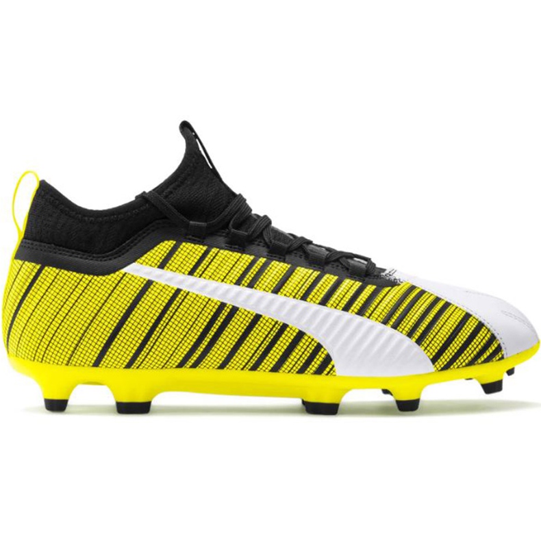 Pantofi de fotbal Puma One 5.3 Fg Ag galben-alb-negru 105604 03