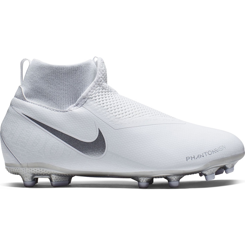Pantofi de fotbal Nike Phantom Vsn Academy Df FG / MG Jr AO3287 100 alb alb