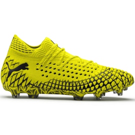 Ghete de fotbal Puma Future 4.1 Netfit Fg Ag galben-negru 105579 03