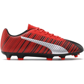 Ghete de fotbal Puma One 5.4 Fg Ag roșu-negru 105605 01 multicolor roşu