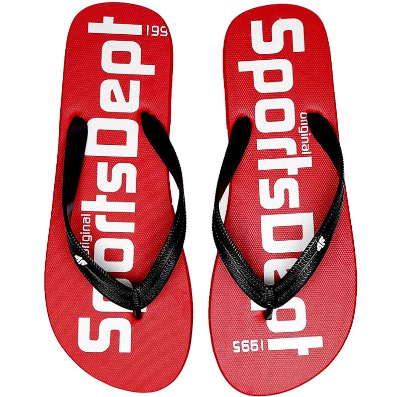 Papuci bărbați 4F roșu H4L20 KLM006 62S negru