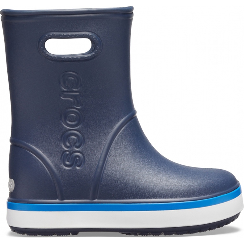 Cizme de ploaie Crocs pentru copii Crocband Rain Boot Kids bleumarin 205827 4KB albastru marin