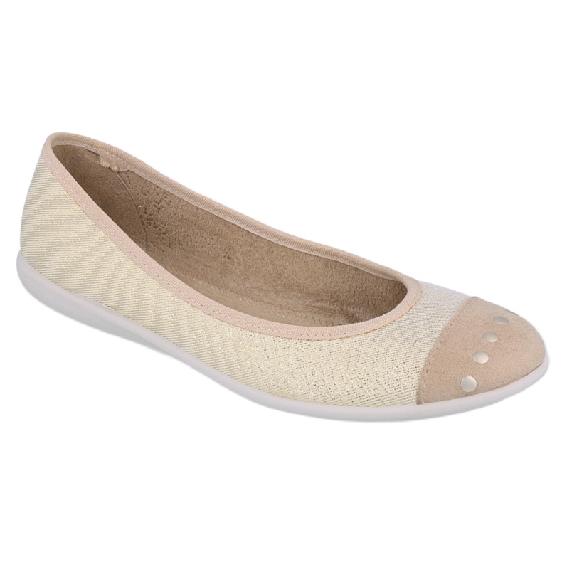 Befado Youth Ballerinas 309Q016 cu strasuri bej