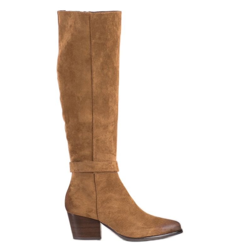 Cizme din piele de căprioară VINCEZA maro