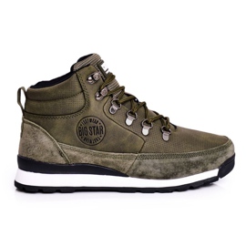 Încălțăminte de trekking pentru femei Big Star Khaki GG274617 gri verde Încălțăminte de trekking pentru femei Big Star Khaki GG274617 gri verde