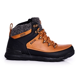 Încălțăminte de trekking pentru femei Big Star Camel GG274619 negru galben Încălțăminte de trekking pentru femei Big Star Camel GG274619 negru galben