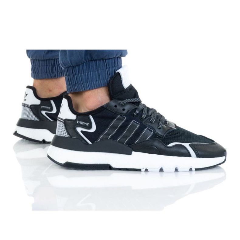 Pantofi Adidas Nite Jogger M FW2055 alb negru