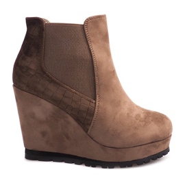 Cizme din piele de căprioară 7-GK7851B maro