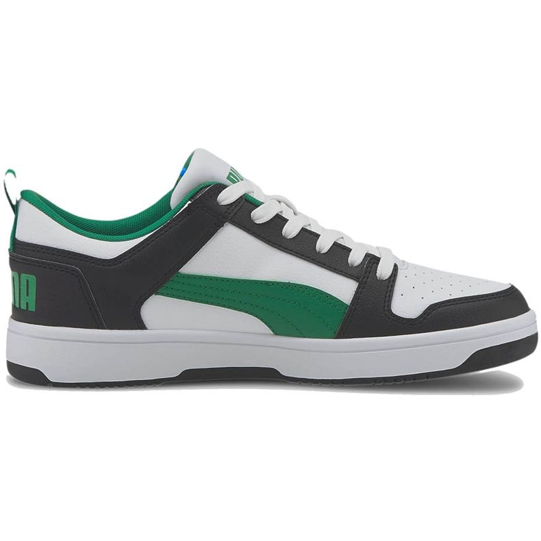 Încălțăminte pentru bărbați Puma Rebound LayUp Lo Sl alb-negru-verde 369866 12