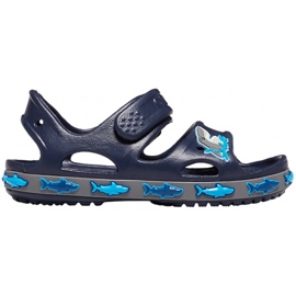 Sandale Crocs pentru copii Crocs Fl Shark Band Sandal B bleumarin 206365 410