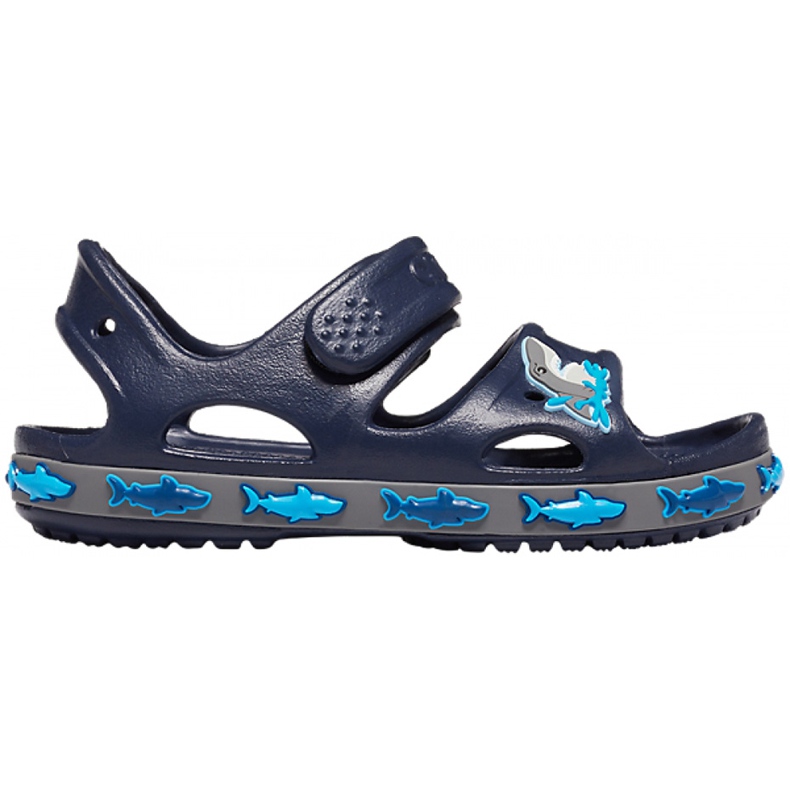 Sandale Crocs pentru copii Crocs Fl Shark Band Sandal B bleumarin 206365 410 albastru marin