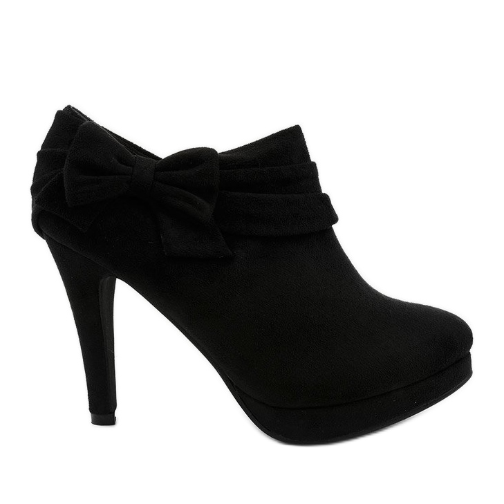 Cizme negre pe toc înalt cu Fharvix elastic negru