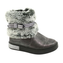 American Club Cizme americane GC26 / 20 pewter cu fermoar argint gri