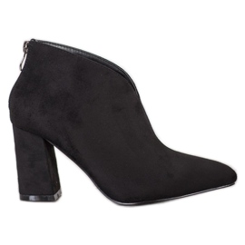 Goodin Cizme din piele de căprioară cu toc înalt negru