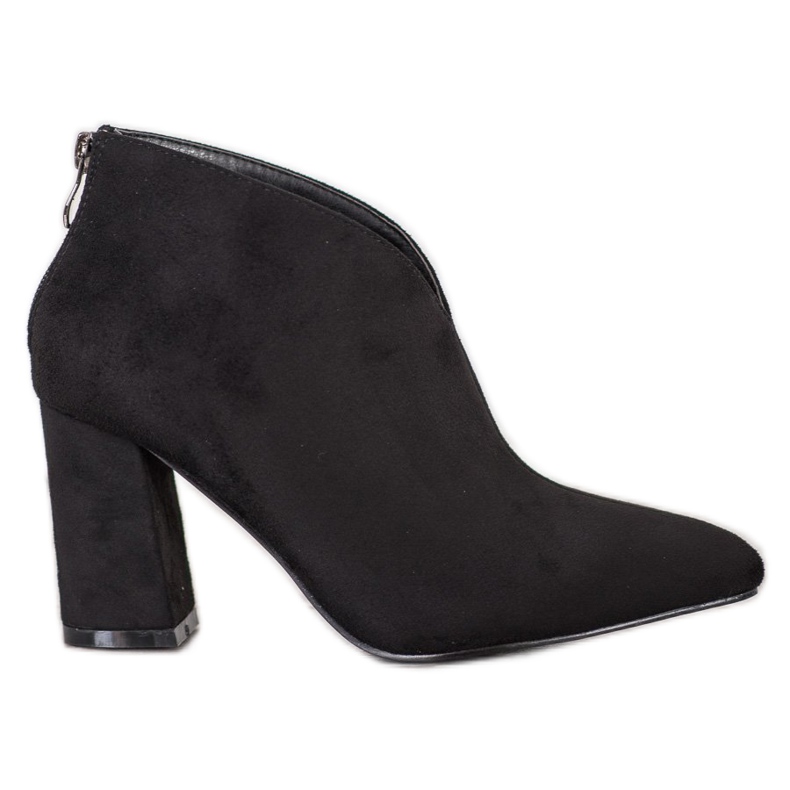 Goodin Cizme din piele de căprioară cu toc înalt negru