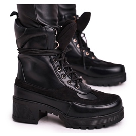 FS1 Cizme înalte cu dantelă pentru femei Black Ridley negru FS1 Cizme înalte cu dantelă pentru femei Black Ridley negru