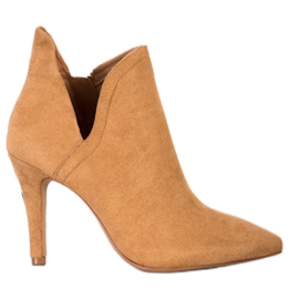 Bella Paris Ghete elegante pe toc înalt maro