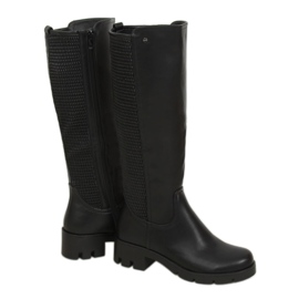 Cizme negre cu talpă înaltă 6286-1 Negre negru Cizme negre cu talpă înaltă 6286-1 Negre negru