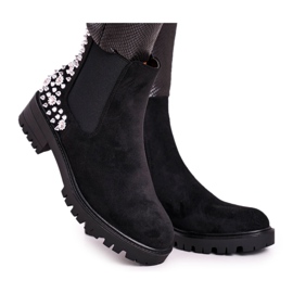 Ideal Cizme de damă Jodhpur cu jeturi Black Lady In Black negru Ideal Cizme de damă Jodhpur cu jeturi Black Lady In Black negru