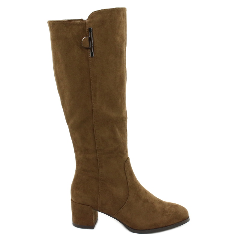 Cizme din piele de căprioară Olive Sergio Leone KZ277 maro