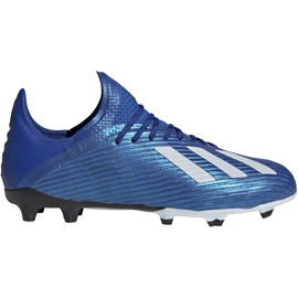 Pantofi de fotbal Adidas X 19.1 Fg Jr albastru EG7164