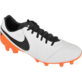 Pantofi de fotbal Nike Tiempo Mystic V Fg M 819236-108 portocaliu, alb, portocaliu alb