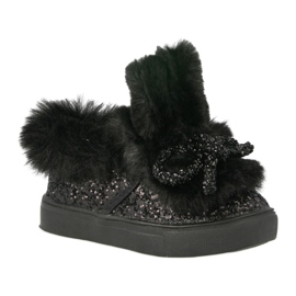 FRROCK Adidași pentru copii negri Mumi negri calzi negru