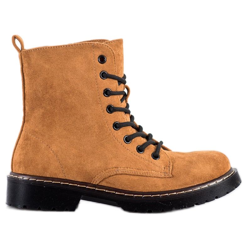 Small Swan Trappers din piele de cămilă maro Small Swan Trappers din piele de cămilă maro