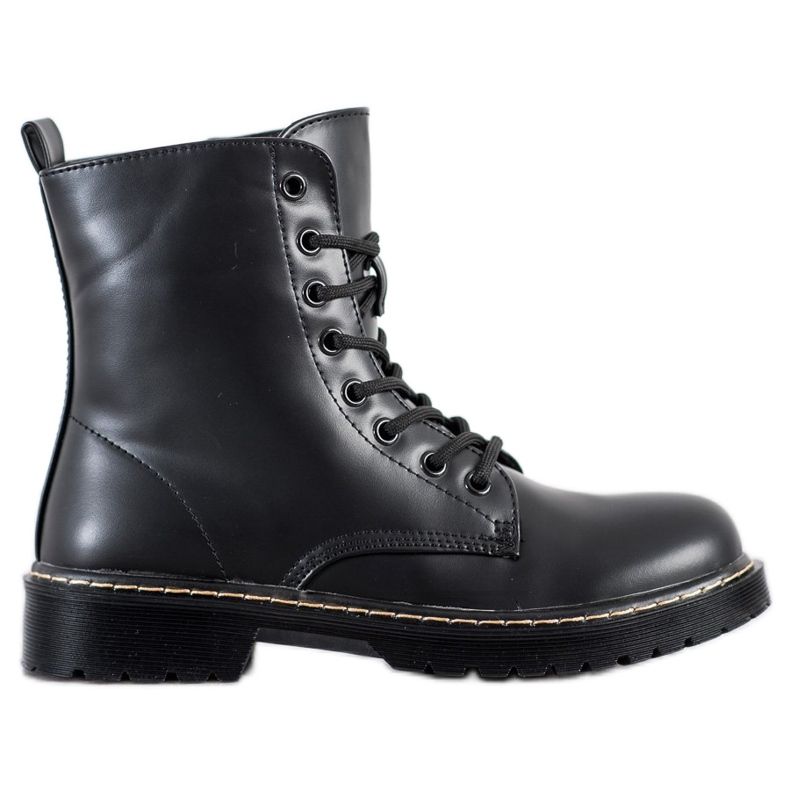 Small Swan Cizme negre negru