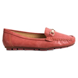 Clowse Mocasini roșii cu ornament roșu Clowse Mocasini roșii cu ornament roșu