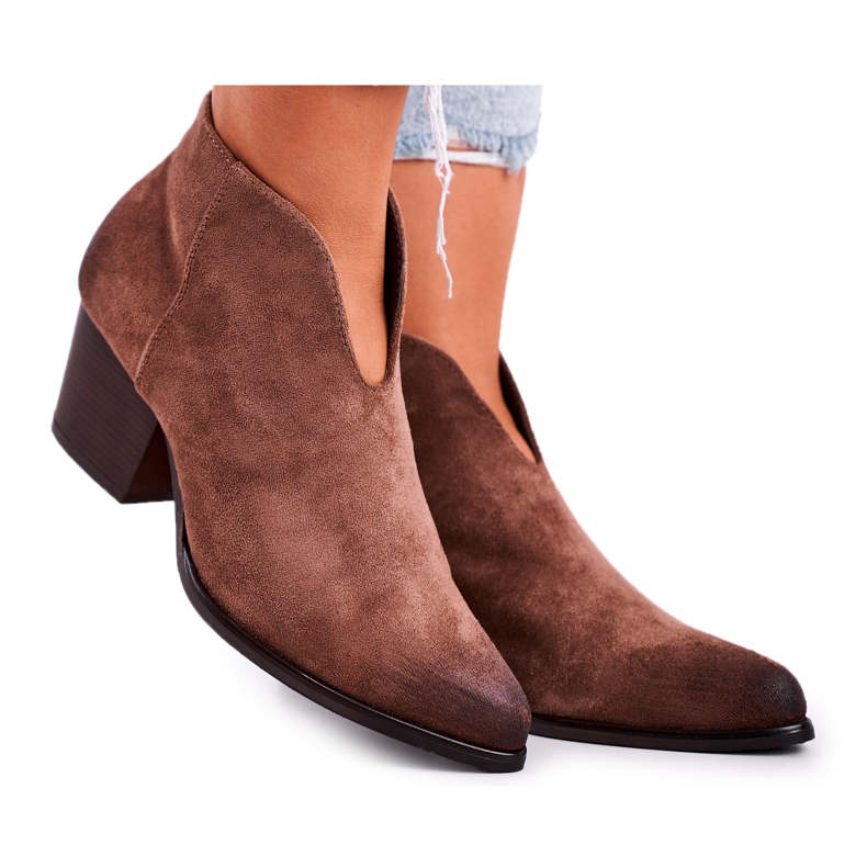 Vinceza Cizme pentru femei cu cea mai bună alegere, cu tăietură maro