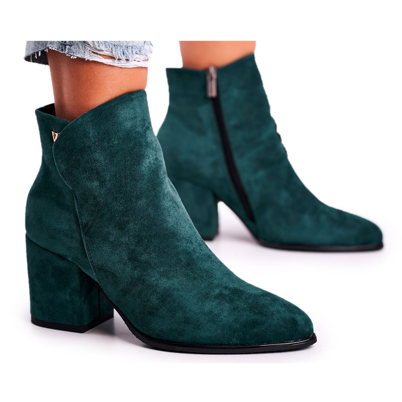 Vinceza Cizme de damă Warm Eco Suede Green atât de bune verde