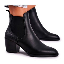 Cizme de damă cu toc înalt Sergio Leone Negru BT613