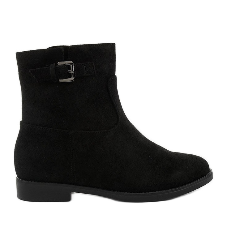 Cizme izolate negre cu piele ascunsă de piele de căprioară Clifford negru Cizme izolate negre cu piele ascunsă de piele de căprioară Clifford negru