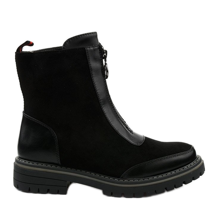 BM Cizme negre plate cu umbră Shadowgrain negru