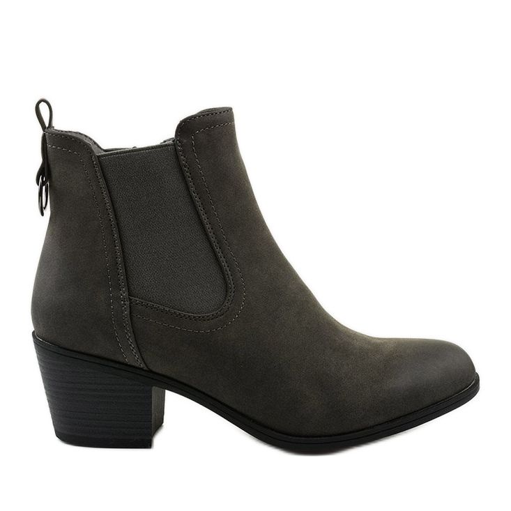 Cizme din piele de căprioară gri pe postul Tarrenscribe Cizme din piele de căprioară gri pe postul Tarrenscribe