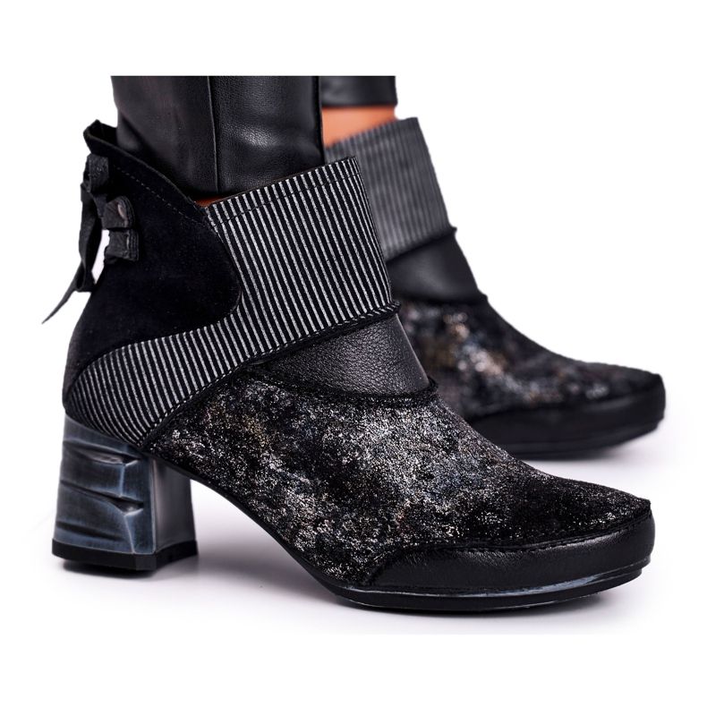 Cizme din piele caldă pentru femei Maciejka Blue Navy 03790-20 albastru marin