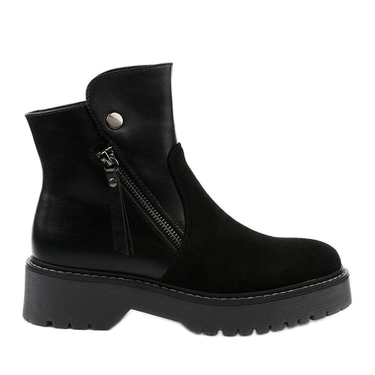 Ghete negre din piele ecologică din piele ecologică de la Brundstan negru Ghete negre din piele ecologică din piele ecologică de la Brundstan negru