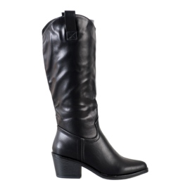 SHELOVET Cizme de cowboy negre negru SHELOVET Cizme de cowboy negre negru