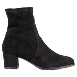 Sergio Leone Elegant Booties pe un bar negru