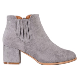 Bella Paris Ghete scurte din piele de căprioară bej