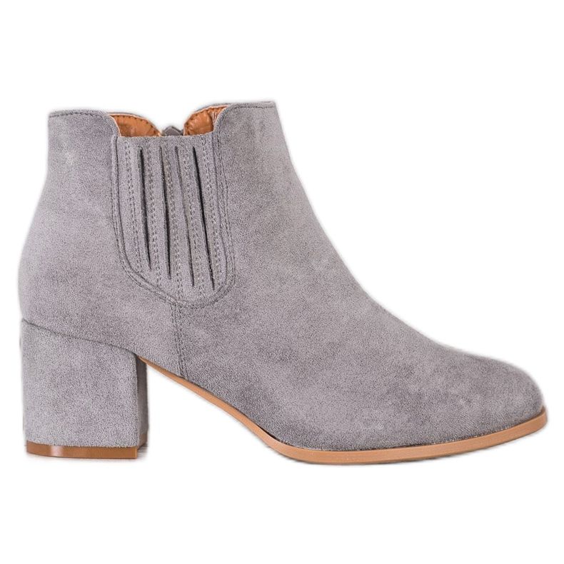 Bella Paris Ghete scurte din piele de căprioară bej