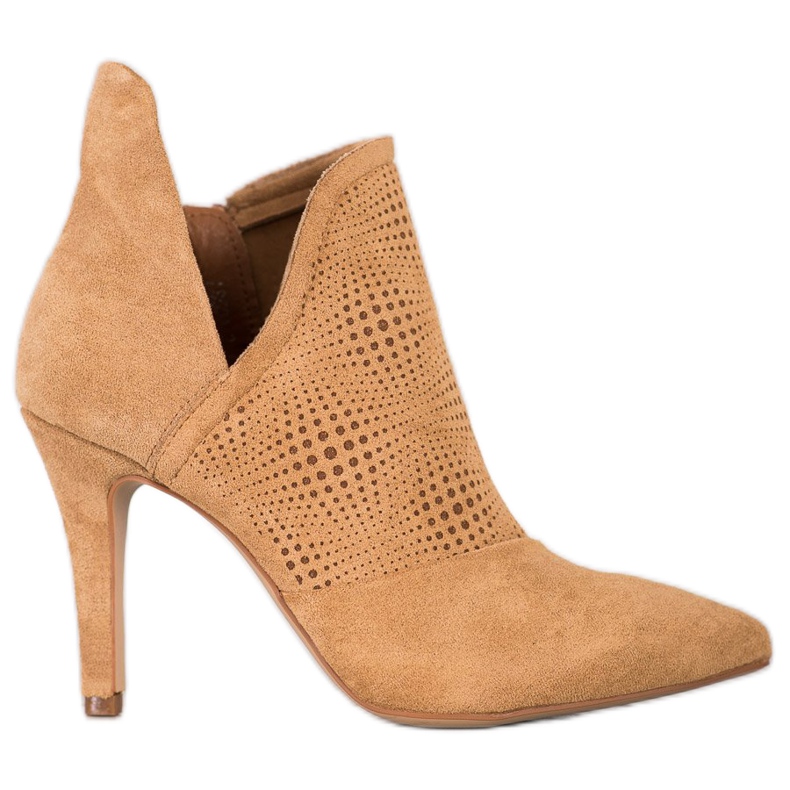 Bella Paris Ghete elegante pe toc înalt maro